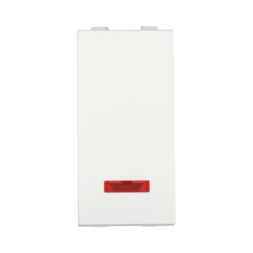 Выключатель с индикатором 45х22,5мм (схема 1L) 16 A, 250 B (белый) LK45