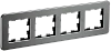 BRITE Рамка 4-мест. РУ-4-1-Бр металл титан RE IEK