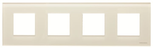 Рамка 4-постовая, серия Zenit, стекло белое  N2274 CB (N2274 CB)