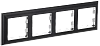 BRITE Рамка 4-мест. РУ-4-Бр хром/черн. IEK