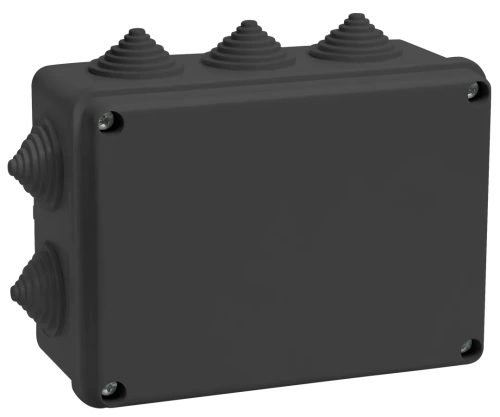 Коробка расп. КМ41242 150х110х70мм IP55 10 вв. черная IEK