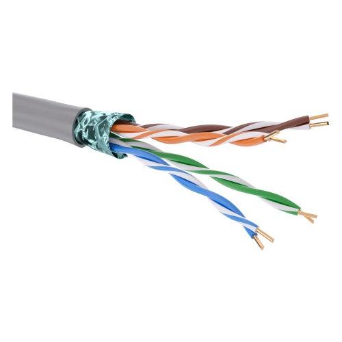 Кабель витая пара кат. 5E неэкранированный U/UTP,  нг(А)-LS, цвет внешней оболочки серый