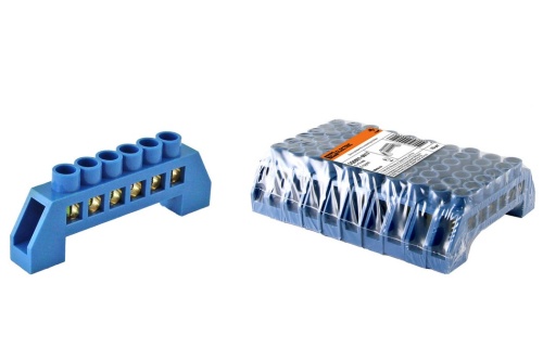 Шина "N" нулевая в изоляторе 6х9мм 6 групп TDM крепеж по краям