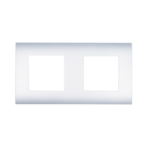 Рамка 2-постовая (серебристый металлик) LK45