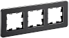 BRITE Рамка 3-мест. РУ-3-1-Бр металл черн. RE IEK