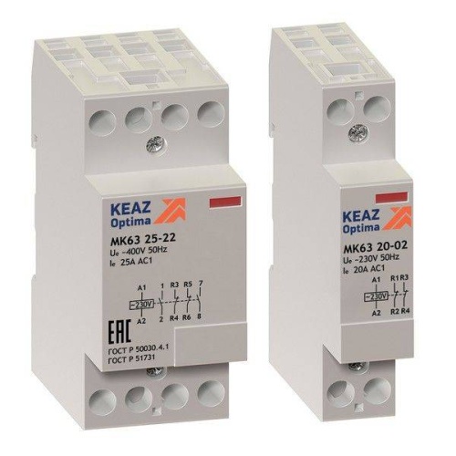 Контактор модульный OptiDin МК63-2522-24AC/DC
