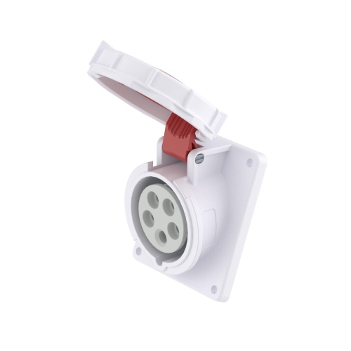 Розетка панельная с наклоном IP67 16A 3P+E+N 400В (упак. 10 шт)