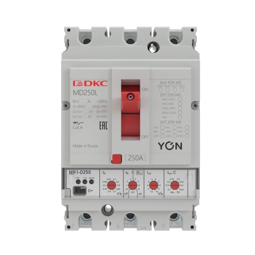 Авт. выкл. YON MD250H-MR1 Icu 65kA 250А Ir 100…250 Isd 1.5…10