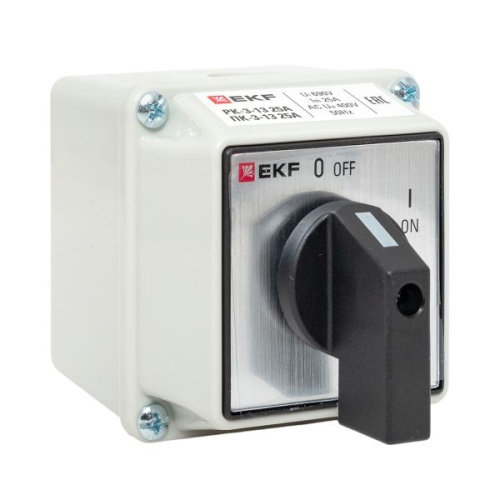 Переключатель кулачковый ПК-3-13 25А 3P "ВКЛ-ВЫКЛ" IP54 EKF PROxima
