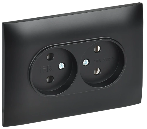 SKANDY Роз. 2-я без з/к/ш 10А в сб. SK-R10Bl черн. IEK