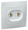 Розетка 2 мест. С/П телефонная РТ12-КБ КВАРТА (белый)