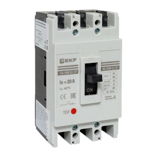 Выключатель автоматический ВА-99М 63/20А 3P 25кА EKF