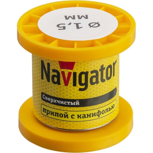 Припой Navigator 93 080 NEM-Pos02-63K-1.5-K50 (ПОС-63, катушка, 1.5 мм, 50 гр)