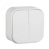 QUTEO Выключ. 2-кл. прох. о/у 10А бел.