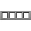 14-5204-42 Эл/ус ЭРА Рамка на 4 поста, металл, Эра Elegance, титан+антр