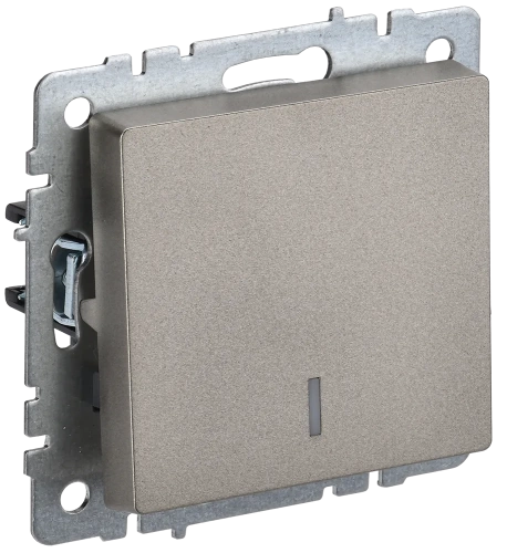 BRITE Выключ. 1-кл. с инд. 10А ВС10-1-1-БрШ шамп. IEK BRITE Выключ. 1-кл. с инд. 10А ВС10-1-1-БрШ шамп. IEK