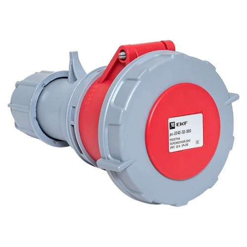 Розетка переносная 2242 3Р+РЕ 32А 380В IP67 EKF PROxima Розетка переносная 2242 3Р+РЕ 32А 380В IP67 EKF PROxima