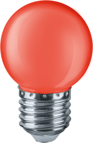 Лампа светодиодная LED Navigator 71 827 NLL-G45-1-230-R-E27 шар красный матовый (кратность 10 шт.)