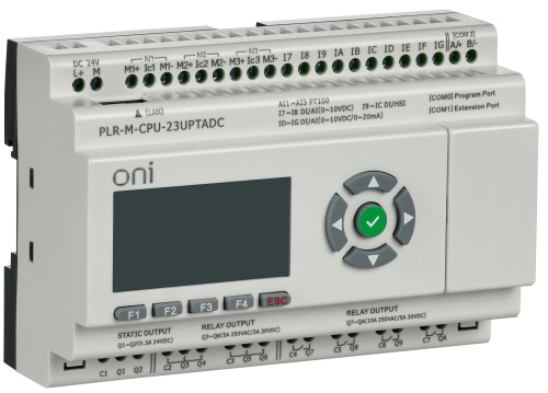 Микро ПЛК PLR-M. CPU DI10/PT3/DO08(R)/02(T) 24В DC ONI