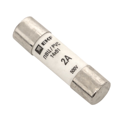 Плавкая вставка цилиндрическая ПВЦ (14х51) 2А EKF Плавкая вставка цилиндрическая ПВЦ (14х51) 2А EKF