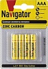 Элемент питания Navigator 94 767 NBT-NS-R03-BP4 тип AAA (мизинчиковые), блистер 4шт.