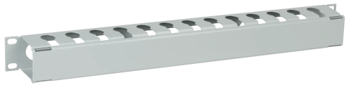 ITK Кабельный органайзер с крышкой 19" 1U, серый