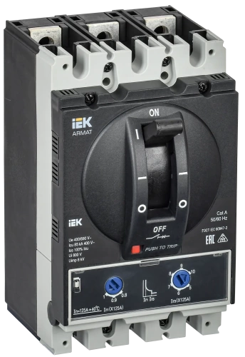 ARMAT Авт. выкл. лит. корпус 3P A 85кА 125А ТМ рег. IEK