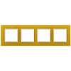 14-5104-21 Эл/ус ЭРА Рамка на 4 поста, стекло, Эра Elegance, жёлтый+бел