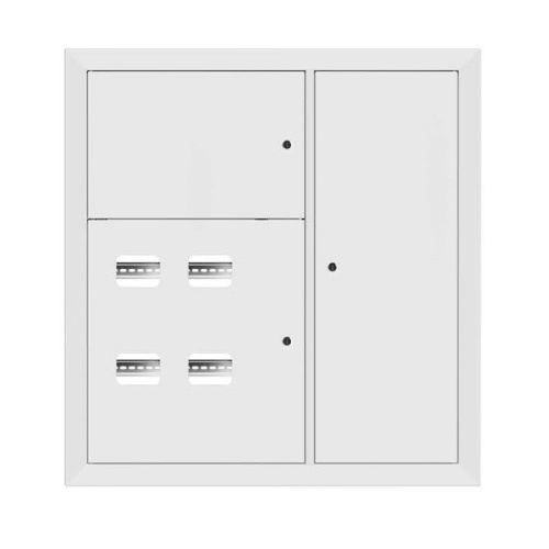 Щит этажный 4 кв. RAL9003 со съемной рамой (1000х950х150) EKF Basic