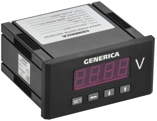 Вольтметр цифр. щит. 1-ф. DO RS-485 48х96 LED GENERICA