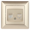 4-302-04  Intro Розетка телефонная RJ11, СУ, Solo, шампань