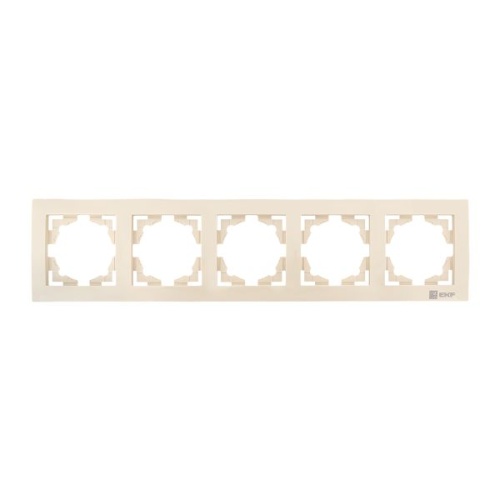 Валенсия рамка 5-местная кремовая EKF PROxima