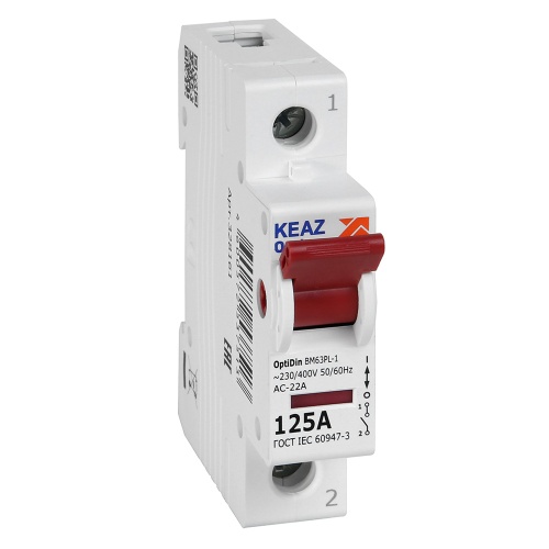 Выключатель нагрузки модульный OptiDin BM63PL-1125-УХЛ3 (ВМ63PL) Выключатель нагрузки модульный OptiDin BM63PL-1125-УХЛ3 (ВМ63PL)