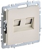 BRITE Роз. комп. 2-ая RJ45 кат.5E РК10-2-БрКр беж. IEK