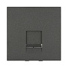 Накладка для розетки телефонной, компьютерной RJ,45х45мм (черный бархат) LK45