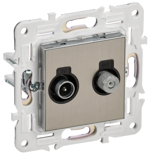 SKANDY Роз. двойная TV+SAT SK-A13N никель IEK SKANDY Роз. двойная TV+SAT SK-A13N никель IEK