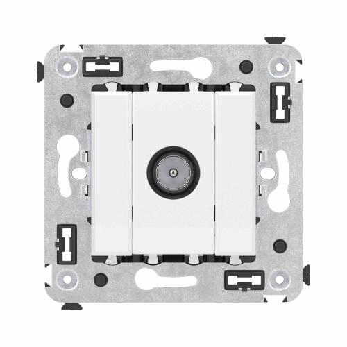 Розетка TV оконечная в стену, "Avanti", "Белое облако"