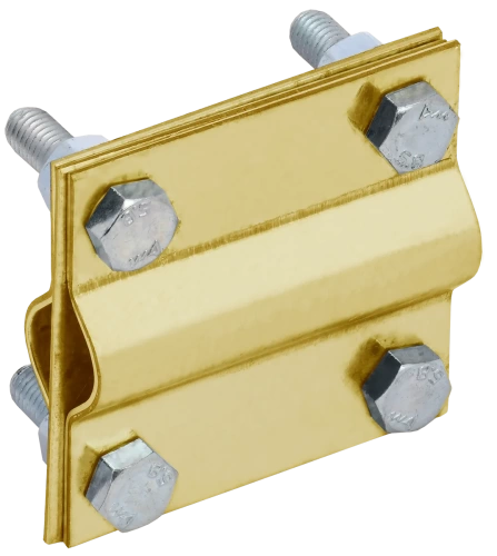 Зажим заземл. крест. стержень-стержень латунь IEK