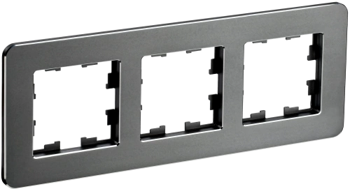 BRITE Рамка 3-мест. РУ-3-1-Бр металл титан RE IEK