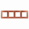 12-5104-14  Рамка для розеток и выключателей ЭРА Серия 12 12-5104-14 на 4 поста, Сатин, медь