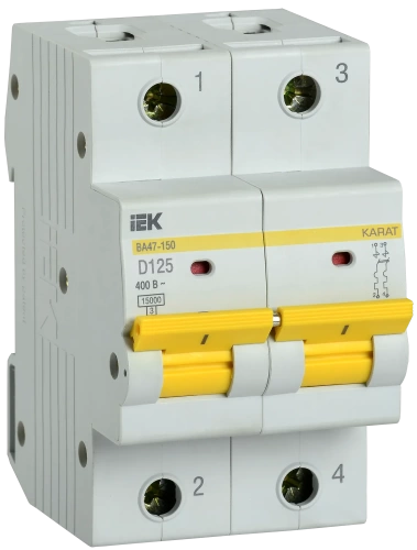 Авт. выкл. ВА47-150 2Р 125А 15кА х-ка D IEK