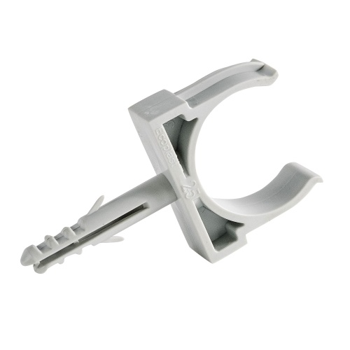 СT25 Держатель с дюбелем без шурупа, без галогена, D25мм (1уп = 50шт) Экопласт