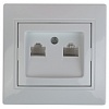 1-304-03  Intro Розетка информационная 2xRJ45, СУ, Plano, алюминий