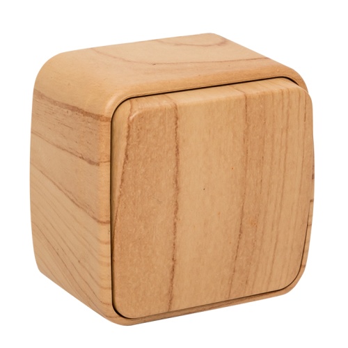 Выключатель 1-клавишный ОП Минск 10А светлое дерево EKF Выключатель 1-клавишный ОП Минск 10А светлое дерево EKF