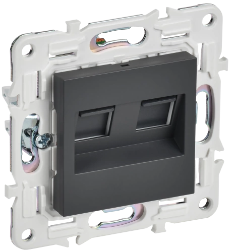 SKANDY Роз. комп. 2-ая RJ45 кат.5E SK-K03T титан IEK