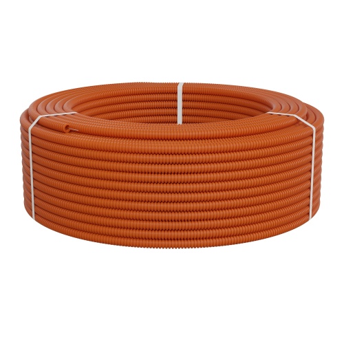 Труба ПНД гофрир. тяжелая, с зондом диам. 16мм, цвет оранжевый (1шт = 100м) Экопласт Труба ПНД гофрир. тяжелая, с зондом диам. 16мм, цвет оранжевый (1шт = 100м) Экопласт