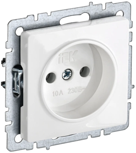 BRITE Роз. без з/к/ш 10А РС10-1-0-БрБ бел. IEK BRITE Роз. без з/к/ш 10А РС10-1-0-БрБ бел. IEK