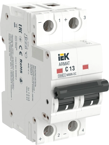 ARMAT Авт. выкл. M06N-DC 2P C 13А IEK ARMAT Авт. выкл. M06N-DC 2P C 13А IEK