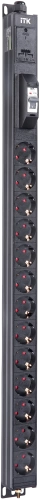 ITK BASE PDU PV0111 19U 1ф 16А 13SCHUKO 2,6м SCHUKO