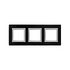 Рамка из натурального стекла, "Avanti", черная, 6 модулей